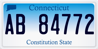 CT license plate AB84772