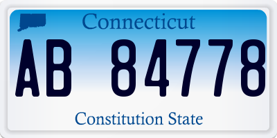 CT license plate AB84778