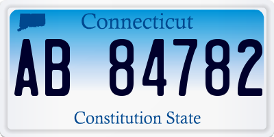 CT license plate AB84782