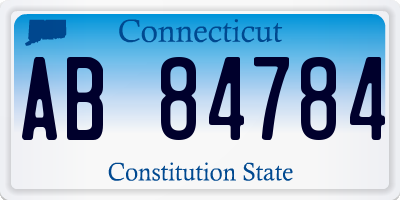 CT license plate AB84784