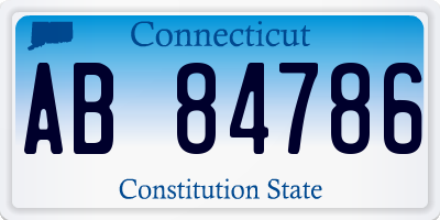 CT license plate AB84786