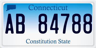CT license plate AB84788
