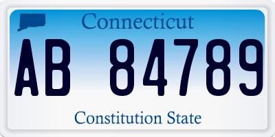 CT license plate AB84789