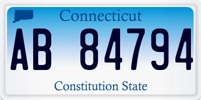 CT license plate AB84794