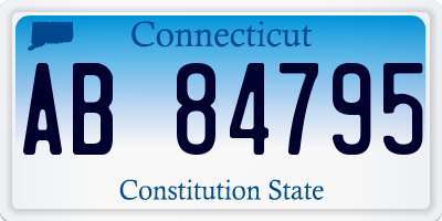 CT license plate AB84795