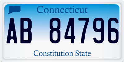 CT license plate AB84796