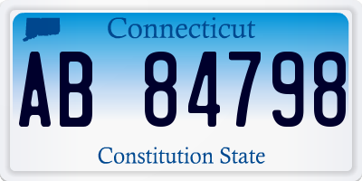 CT license plate AB84798
