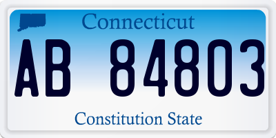 CT license plate AB84803