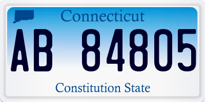 CT license plate AB84805