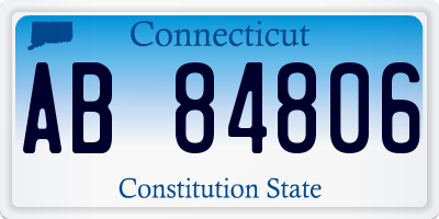 CT license plate AB84806