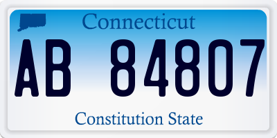 CT license plate AB84807