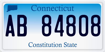 CT license plate AB84808