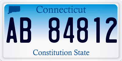 CT license plate AB84812
