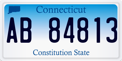 CT license plate AB84813