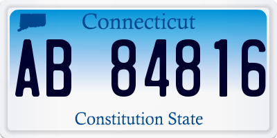 CT license plate AB84816