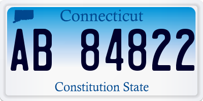 CT license plate AB84822
