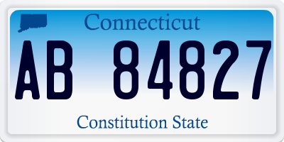 CT license plate AB84827