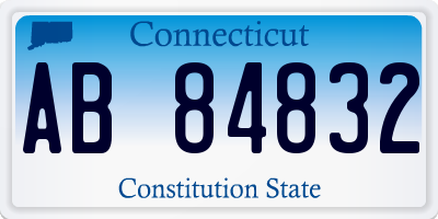 CT license plate AB84832