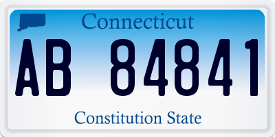 CT license plate AB84841