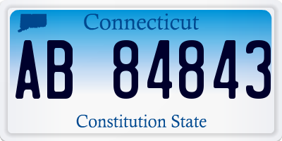 CT license plate AB84843