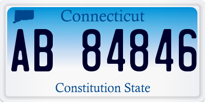 CT license plate AB84846