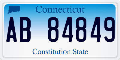 CT license plate AB84849