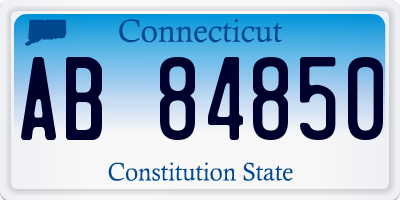 CT license plate AB84850