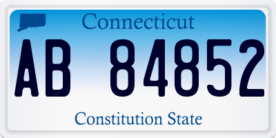CT license plate AB84852