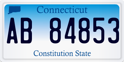 CT license plate AB84853