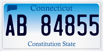 CT license plate AB84855