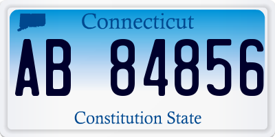 CT license plate AB84856