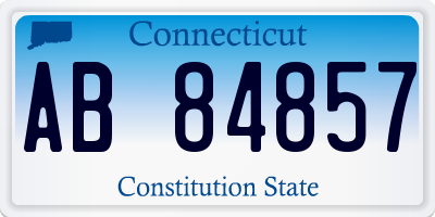 CT license plate AB84857