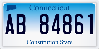CT license plate AB84861