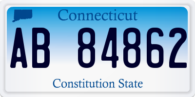 CT license plate AB84862