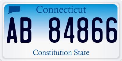 CT license plate AB84866