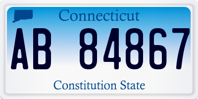 CT license plate AB84867