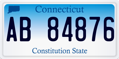 CT license plate AB84876