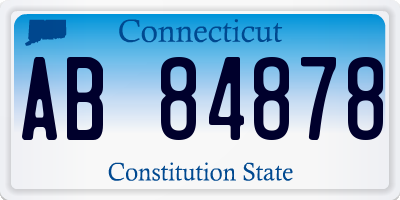 CT license plate AB84878