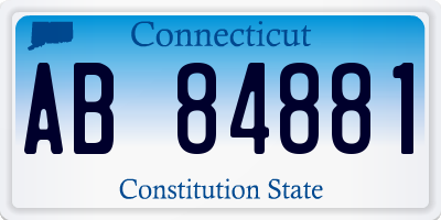 CT license plate AB84881