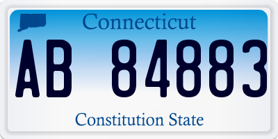 CT license plate AB84883