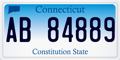 CT license plate AB84889
