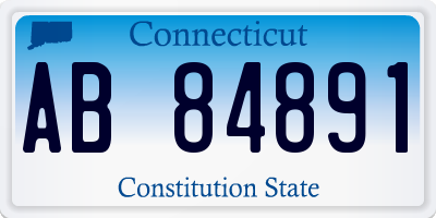 CT license plate AB84891