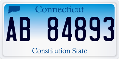 CT license plate AB84893