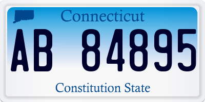 CT license plate AB84895