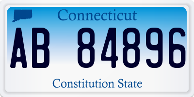 CT license plate AB84896