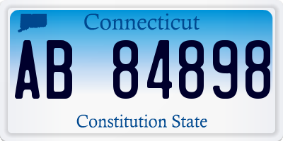 CT license plate AB84898