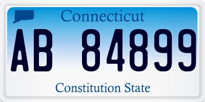 CT license plate AB84899