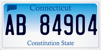 CT license plate AB84904