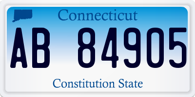 CT license plate AB84905