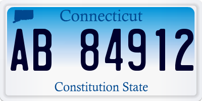 CT license plate AB84912